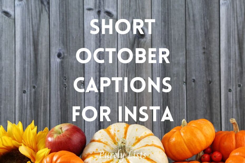 Short October Captions for Instagram
