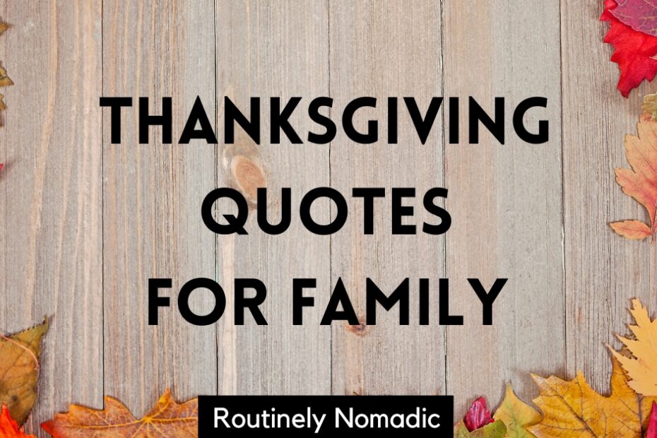 Thanksgiving Quotes for Family