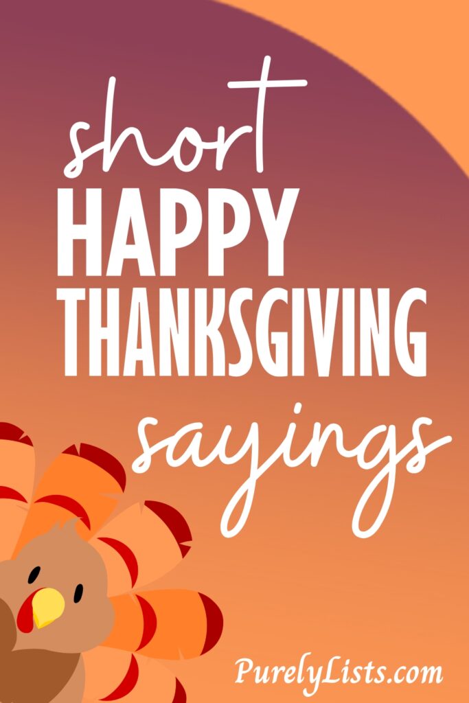 Short Thanksgiving sayings for signs