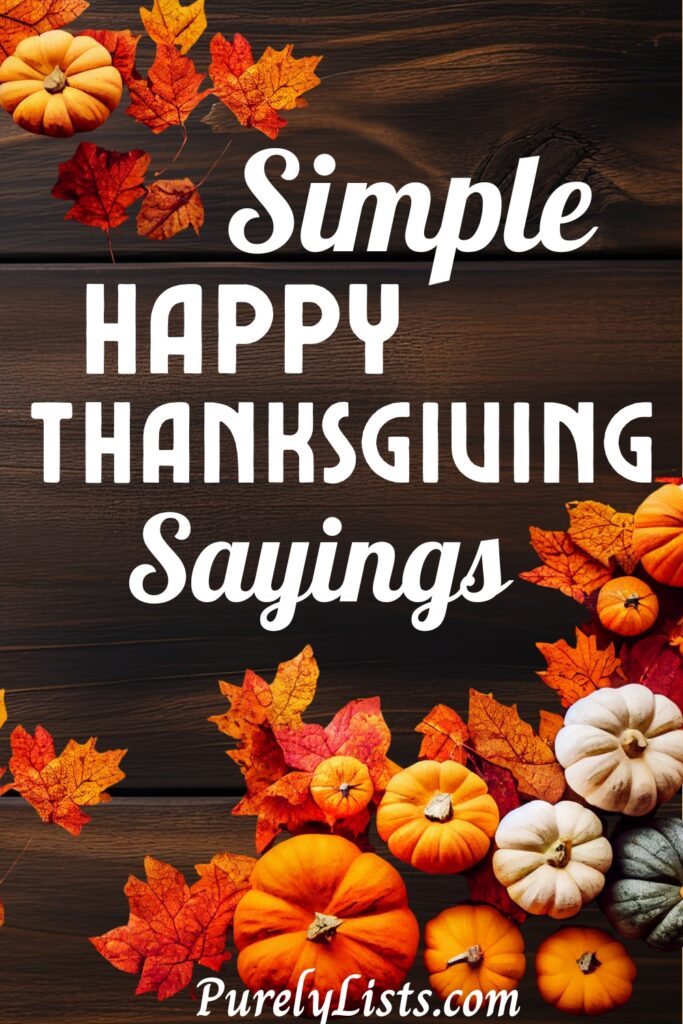 Short Thanksgiving sayings for signs
