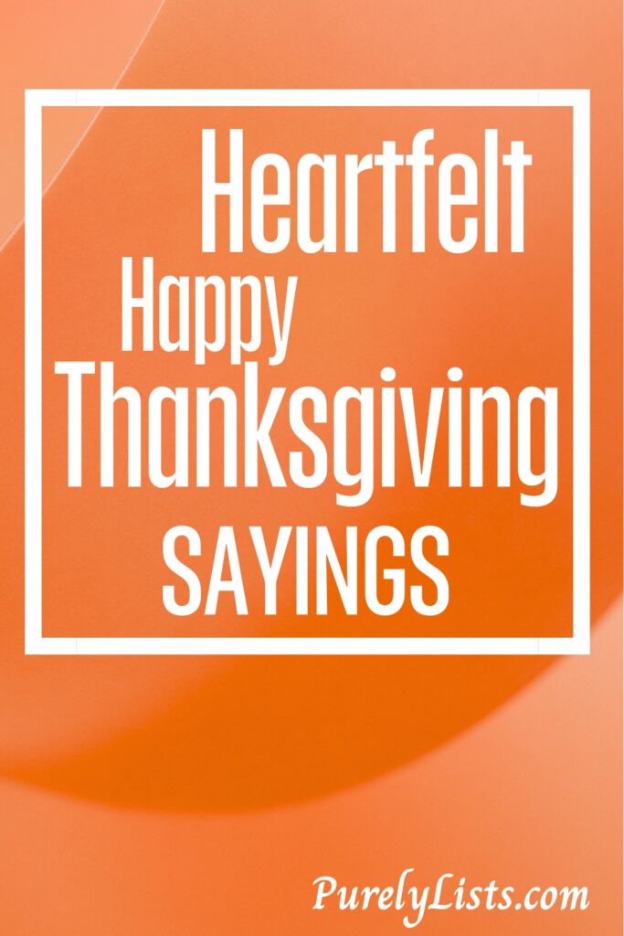 Happy Thanksgiving Sayings