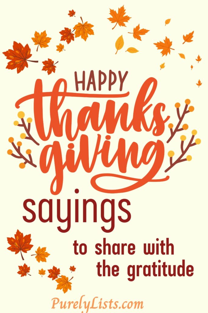 Happy Thanksgiving Sayings