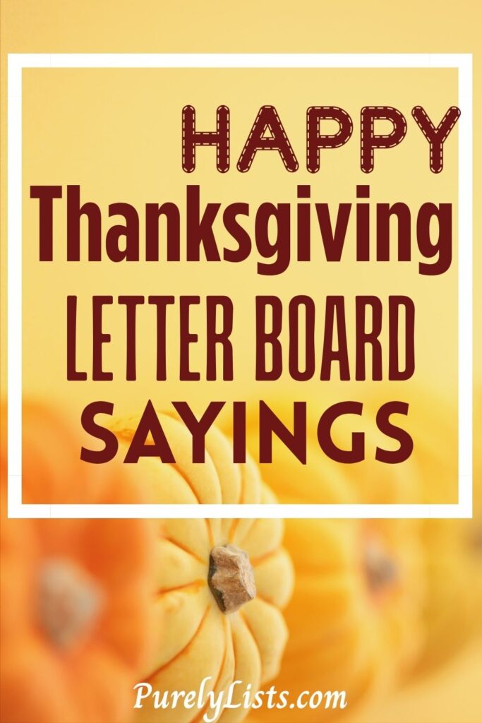 Happy Thanksgiving Letter Board quotes and sayings