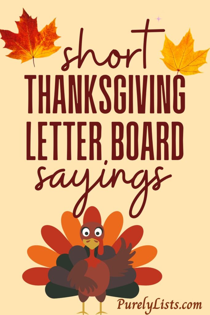 Short Thanksgiving letter board quotes and sayings