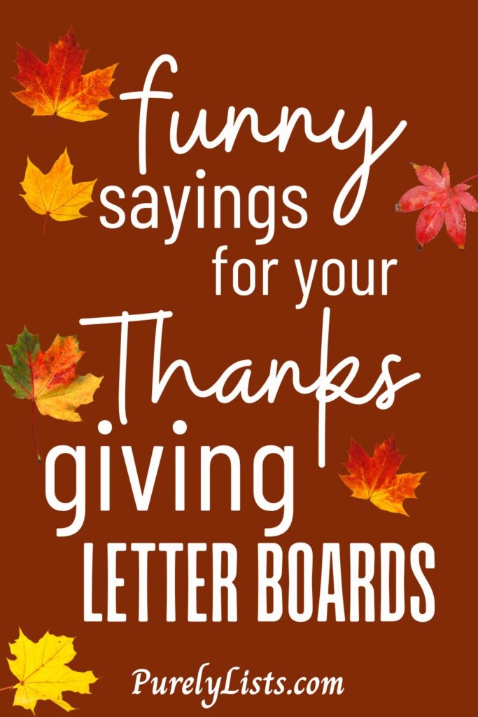 Funny Thanksgiving Letter Board quotes and sayings